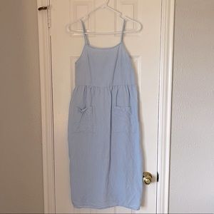 Oversized linen midi dress